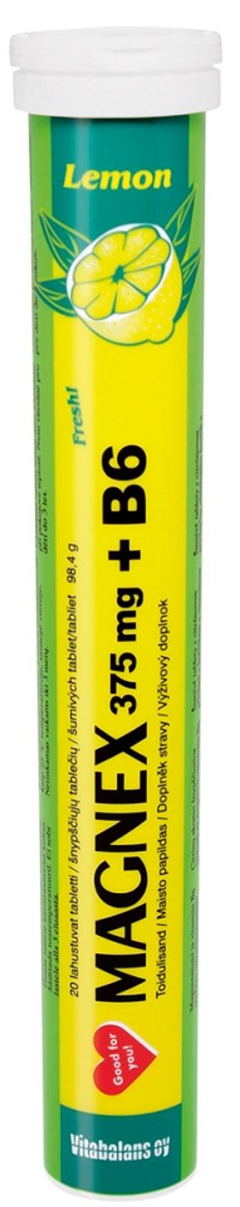 Vitabalans Oy MAGNEX 375 mg + B6 Lemon 20 šumivých tabliet