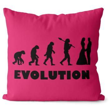 Vankúš Evolution – Svadba (Velikost polštáře: 40 x 40 cm)