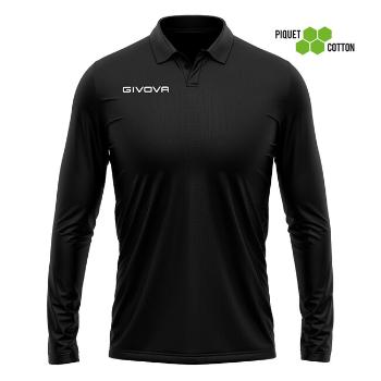 POLO COTONE PIQUET WINTER NERO Tg. 2XL