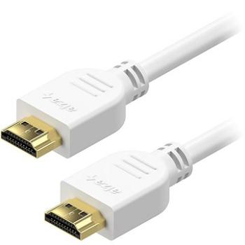 AlzaPower Core HDMI 1.4 High Speed 4K 1 m biely (APW-CBHD14S010W)