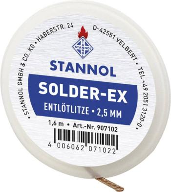 Stannol Solder Ex odspájkovacie lanko Dĺžka 1.6 m Šírka 2.5 mm taviaca prísada