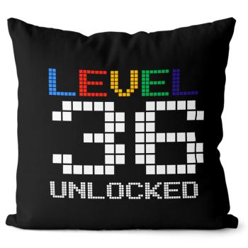 Vankúš Level unlocked (vek: 36, Velikost: 55 x 55 cm)