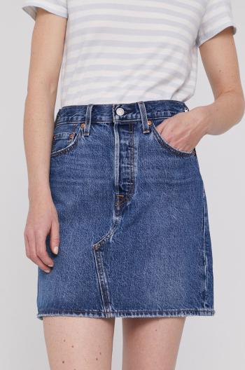 Rifľová sukňa Levi's mini, rovná