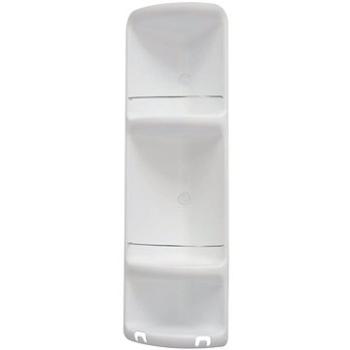 GEDY CAESAR trojposchodová rohová polička do sprchy 226 × 710 × 160 mm, ABS plast, biela (7081)