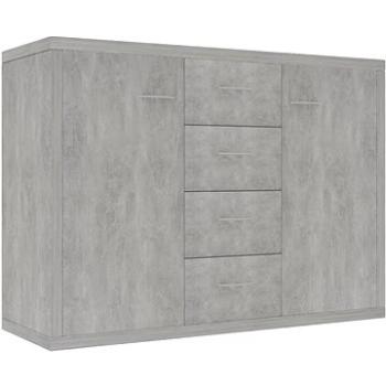 Príborník betónovo sivý 88 × 30 × 65 cm drevotrieska (800688)