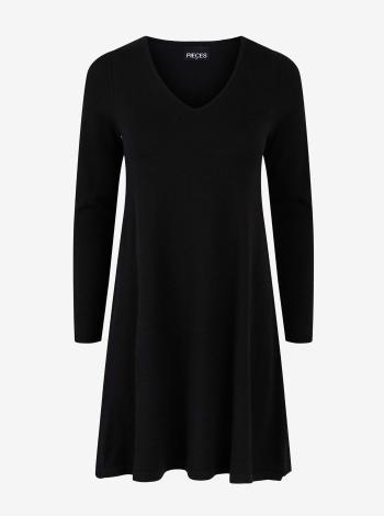 Čierne svetrové šaty Pieces Cenia
