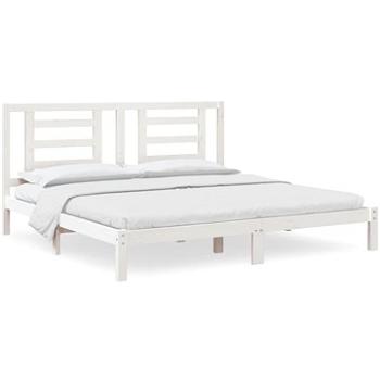 Rám postele biely masívna borovica 200 × 200 cm, 3104369