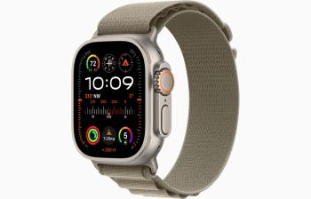 Apple Watch Ultra 2/49mm/Titan/Šport Band/Olive Alpine/Small