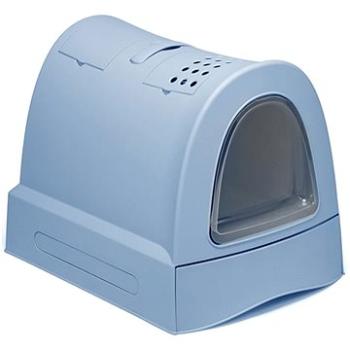 IMAC Krytý mačací záchod s výsuvnou zásuvkou 40 × 56 × 42,5 cm modrý (8021799414641)