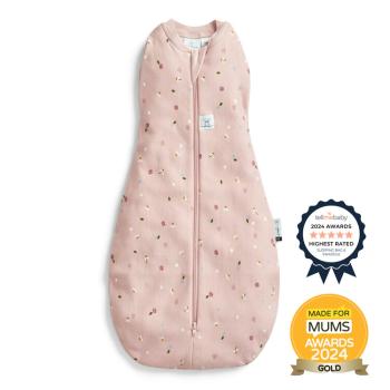 ERGOPOUCH Zavinovačka a vak na spanie 2v1 Cocoon Daisies 0-3 m, 3-6 kg, 0,2 tog