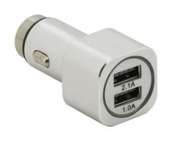 Kovový adaptér na nabíjanie - 2 x USB