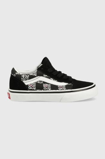 Detské tenisky Vans UY Old Skool ZEBR BLACK čierna farba