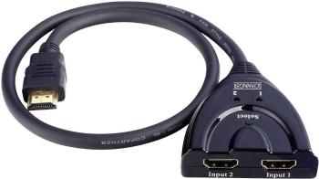Schwaiger HDM21A531 2 porty Prepínač HDMI možné skrutkovať 1920 x 1080 Pixel