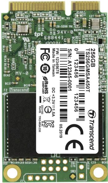 Transcend MSA450T 256 GB interný mSATA SSD pevný disk SATA 6 Gb / s Retail TS256GMSA450T