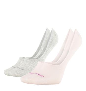 CALVIN KLEIN - 2PACK light pink combo neviditeľné ponožky-35-38