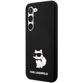 Karl Lagerfeld Liquid Silicone Choupette NFT Zadný Kryt na Samsung Galaxy S23+ Black (KLHCS23MSNCHBCK)