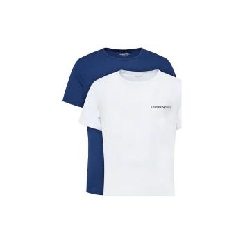 Emporio Armani  Lounge 2 Pack Crew T-Shirts White/Blue  Tričká a polokošele Biela