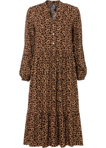 Blúzkové šaty z udržateľnej viskózy s lepardím vzorom