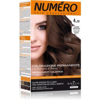 Brelil Numéro Permanent Coloring farba na vlasy odtieň 4.38 Chocolate Brown 125 ml