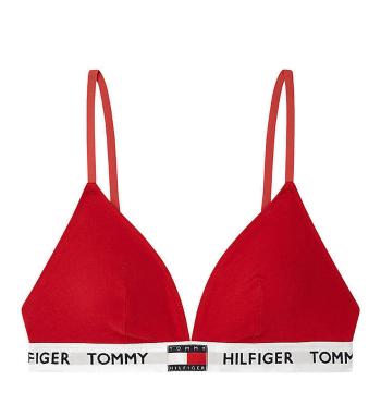 TOMMY HILFIGER -  Tommy cotton červená podprsenka s jemnou výstužou a nastaviteľnými ramienkami-L