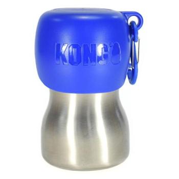 KONG Stainless Steel H2O Cestovná fľaša pre psov modrá 280 ml