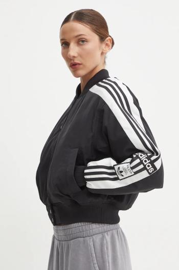 Bunda adidas Originals 0 dámsky, čierna farba, prechodná, IW5583