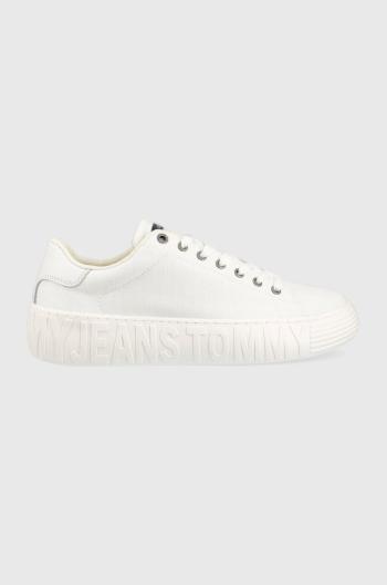 Tenisky Tommy Jeans CANVAS OUTSOLE biela farba, EM0EM01160