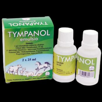 Tympanol emulzia proti plynatosti pre zvieratá 2x25ml