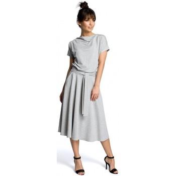 Be  Šaty B067 Roztiahnuté šaty - sivé  viacfarebny