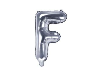 Fóliový balón písmeno "F", 35 cm, strieborný (NELZE PLNIT HELIEM) - xPartydeco