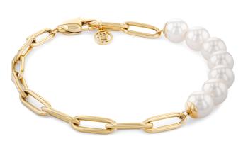 Tommy Hilfiger Elegantný pozlátený perlový náramok Orb Pearl 2780770