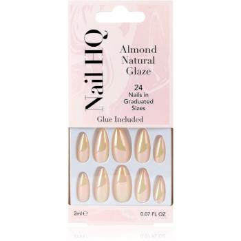 Nail HQ Almond umelé nechty Natural Glaze 24 ks