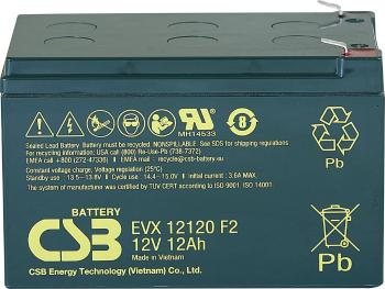 CSB Battery EVX 12120 EVX12120F2 olovený akumulátor 12 V 12 Ah olovený so skleneným rúnom (š x v x h) 151 x 100 x 98 mm