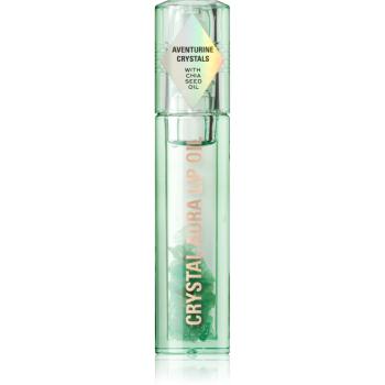 Makeup Revolution Crystal Aura olej na pery pre výživu a hydratáciu odtieň Aventurine Cucumber 2,5 ml