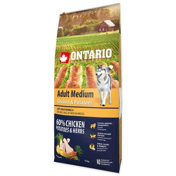 ONTARIO Dog Adult Medium Chicken & Potatoes & Herbs 12 kg