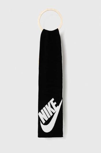 Šál Nike čierna farba, vzorovaný