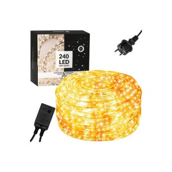 LED svetelná hadica - 10m, 240LED, 8 funkcií, IP44, teplá biela