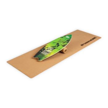 BoarderKING Indoorboard Wave, balančná doska, podložka, valec, drevo/korok