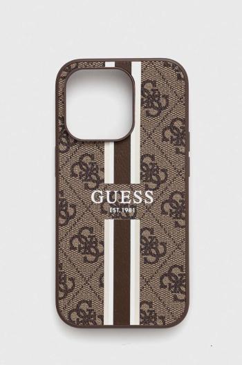 Puzdro na mobil Guess iPhone 14 Pro 6.1" hnedá farba