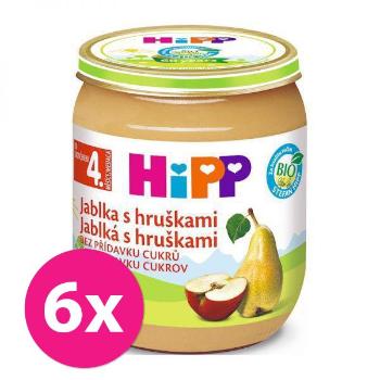 6x HiPP BIO Jablka s hruškami od uk. 4. měsíce, 125 g