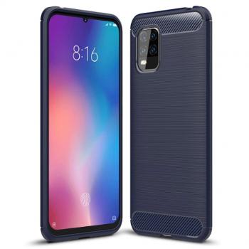 MG Carbon Case Flexible silikónový kryt na Xiaomi Mi 10 Lite, modrý