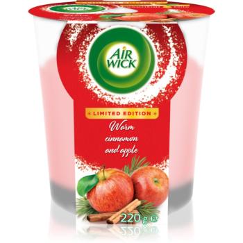 Air Wick Essential Oils Warm Cinnamon and Apple XXL vonná sviečka 220 g