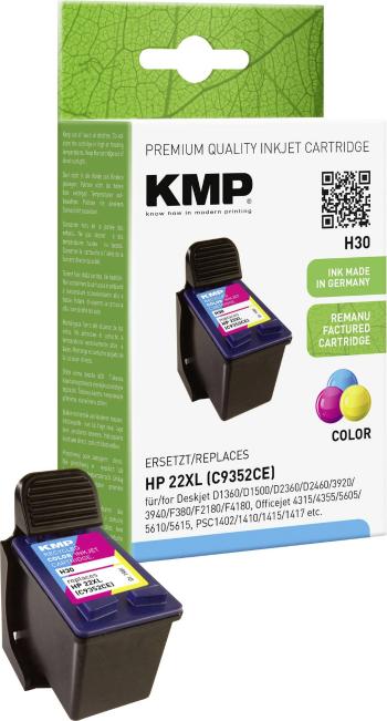 KMP Ink náhradný HP 22 kompatibilná  zelenomodrá, purpurová, žltá H30 1901,4220