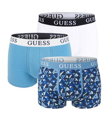 GUESS - boxerky 3PACK Guess modern design blue z organickej bavlny - limitovaná edícia-XL (91-95 cm)