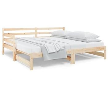 Výsuvná posteľ 2× (90 × 190) cm masívna borovica, 814659