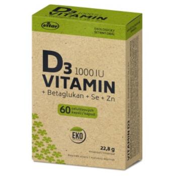 VITAR EKO Vitamín D3 1000IU + betaglukán 60 kapsúl