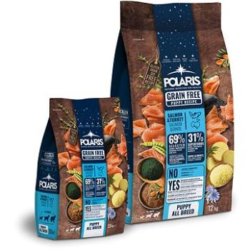 Polaris bezobilové granule s čerstvým mäsom Junior s lososom a morčacím 12 + 2,5 kg (KRMP1013ss)