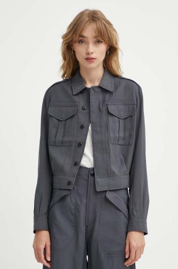 Bunda G-Star Raw dámska, šedá farba, prechodná, D24583-D522