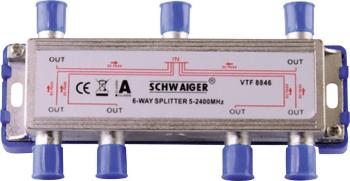 Schwaiger VTF8846 satelitný rozdeľovač šesťnásobný 5 - 2400 MHz