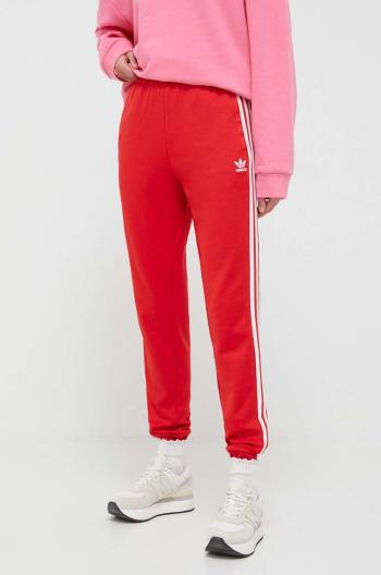 Tepláky adidas Originals červená farba, vzorované, IK3858